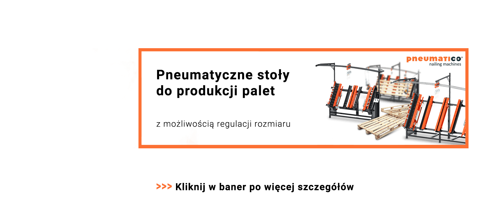 Pneumatyczne stoły do zbijania palet Pneumatico